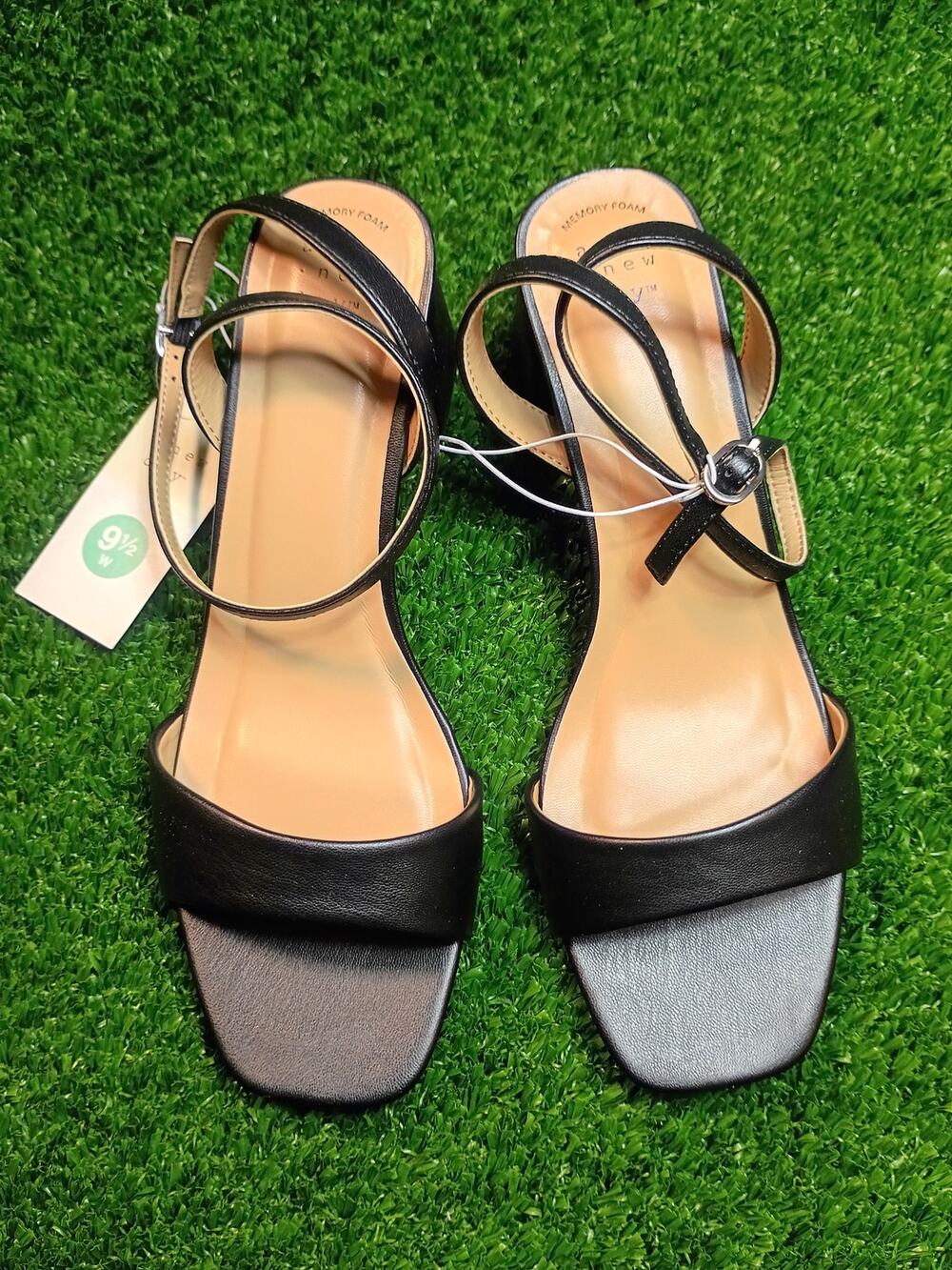 A New Day Women's Shannon Heels Black Memory Foam 9.5 NWT